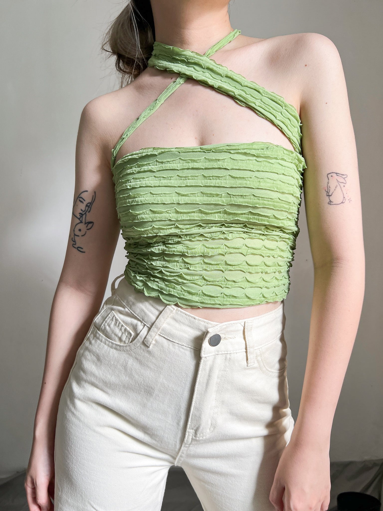 ANNA TOP IN SAGE