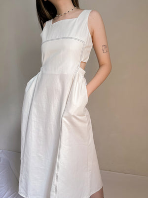 SKYLER MIDI DRESS IN WHITE