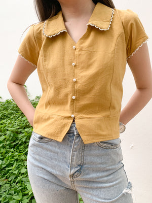 ARIELLE TOP IN FLOUNDER YELLOW