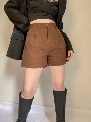 NAOMI CORDUROY SHORTS IN BROWN