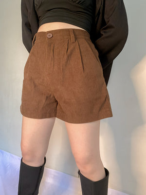 NAOMI CORDUROY SHORTS IN BROWN