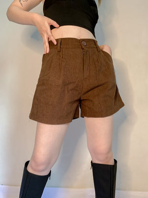 NAOMI CORDUROY SHORTS IN BROWN