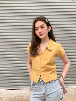 ARIELLE TOP IN FLOUNDER YELLOW