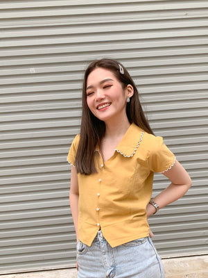 ARIELLE TOP IN FLOUNDER YELLOW