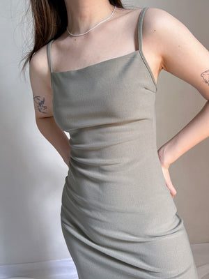 LAVON MIDI DRESS IN ASH GREEN