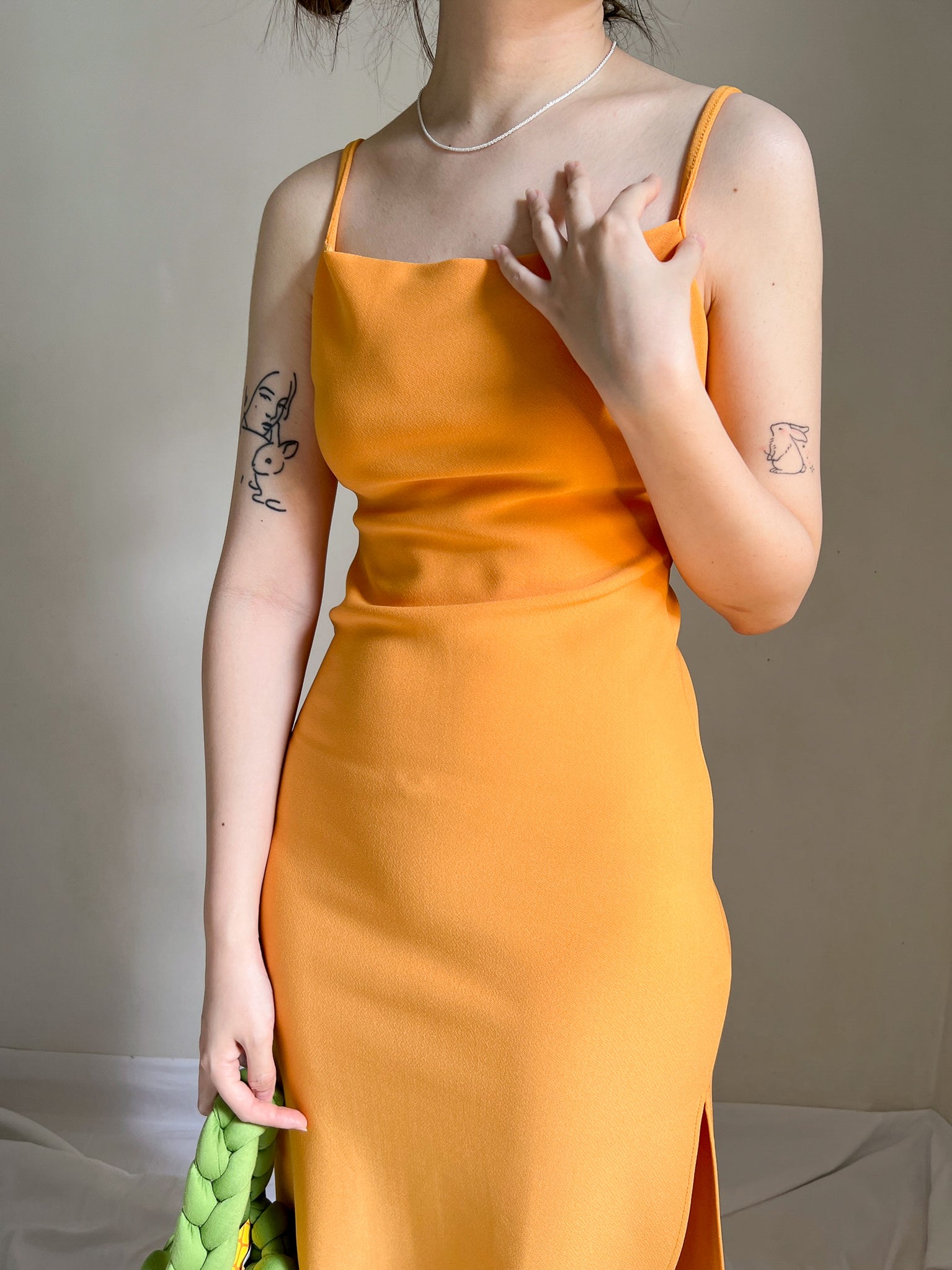 LAVON MIDI DRESS IN HUAT ORANGE