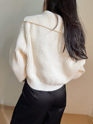 REIMI KNIT TOP IN VANILLA