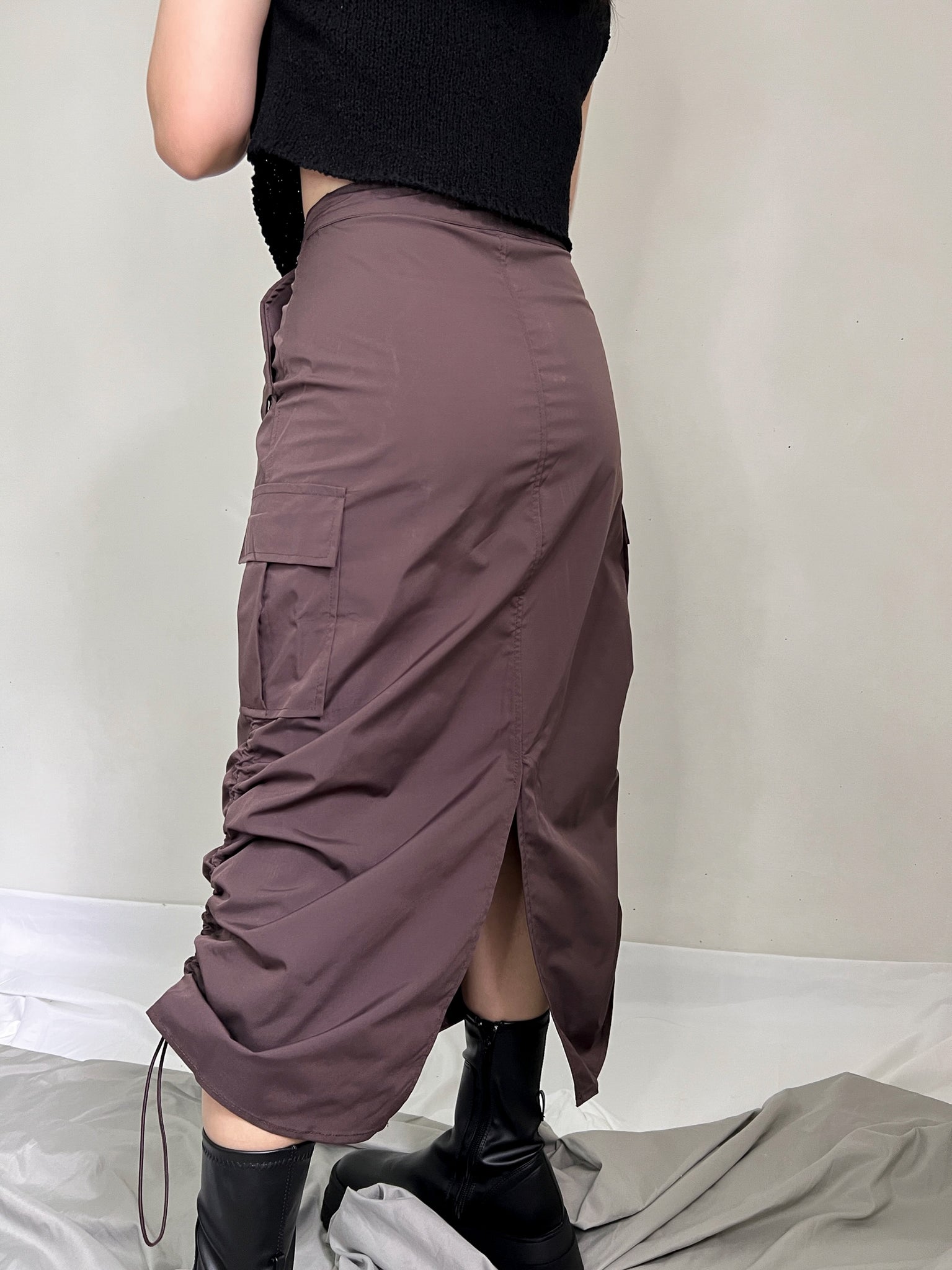 EUGENIA MIDI SKIRT IN RUSSET